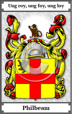 Philbeam Family Crest Download (JPG)  Book Plated - 150 DPI