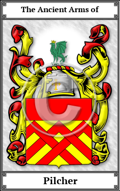 Pilcher Family Crest Download (JPG)  Book Plated - 150 DPI