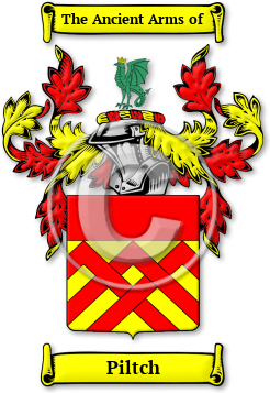 Piltch Family Crest Download (jpg) Legacy Series - 150 DPI