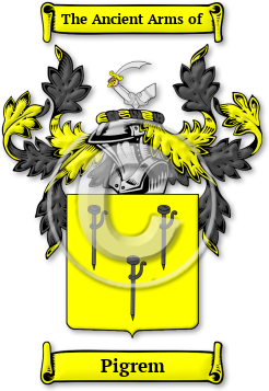 Pigrem Family Crest Download (jpg) Legacy Series - 150 DPI