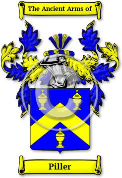 Piller Family Crest Download (jpg) Legacy Series - 150 DPI
