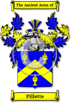 Pillette Family Crest Download (JPG) Legacy Series - 600 DPI