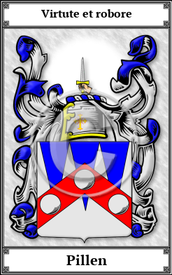 Pillen Family Crest Download (JPG) Book Plated - 300 DPI