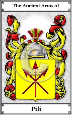 Pili Family Crest Download (JPG)  Book Plated - 150 DPI