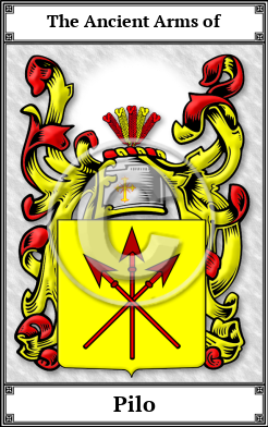 Pilo Family Crest Download (JPG)  Book Plated - 150 DPI