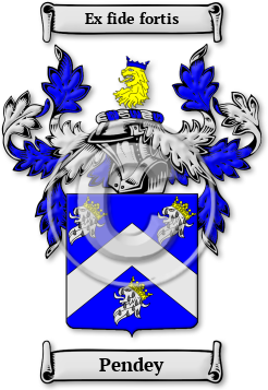 Pendey Family Crest Download (jpg) Legacy Series - 150 DPI
