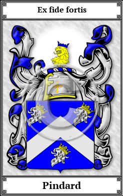 Pindard Family Crest Download (JPG)  Book Plated - 150 DPI