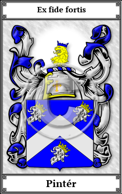Pintér Family Crest Download (JPG)  Book Plated - 150 DPI
