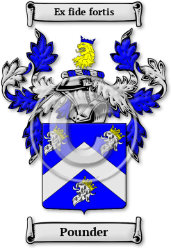 Pounder Family Crest Download (JPG) Legacy Series - 600 DPI