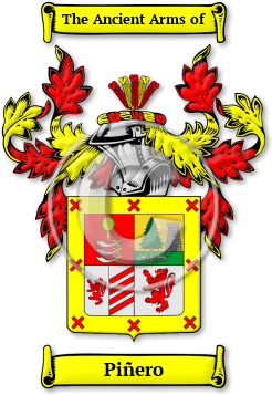 Piñero Family Crest Download (JPG) Legacy Series - 600 DPI