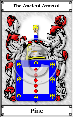 Pinc Family Crest Download (JPG) Book Plated - 600 DPI