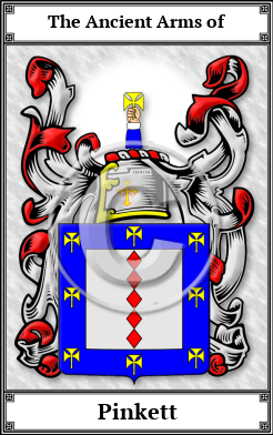 Pinkett Family Crest Download (JPG) Book Plated - 600 DPI