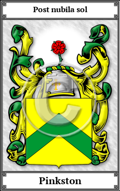 Pinkston Family Crest Download (JPG)  Book Plated - 150 DPI