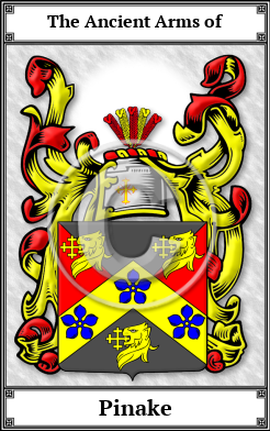 Pinake Family Crest Download (JPG)  Book Plated - 150 DPI