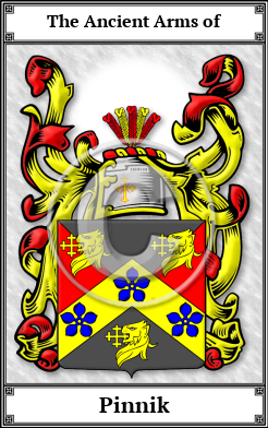 Pinnik Family Crest Download (JPG) Book Plated - 600 DPI