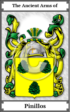Pinillos Family Crest Download (JPG)  Book Plated - 150 DPI
