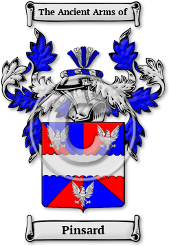 Pinsard Family Crest Download (jpg) Legacy Series - 150 DPI