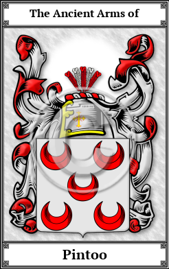 Pintoo Family Crest Download (JPG)  Book Plated - 150 DPI