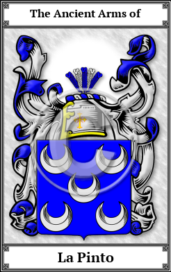 La Pinto Family Crest Download (JPG)  Book Plated - 150 DPI