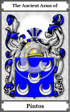 Pintos Family Crest Download (JPG) Book Plated - 600 DPI