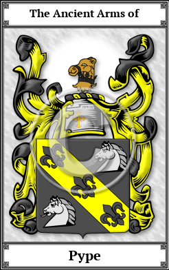 Pype Family Crest Download (JPG)  Book Plated - 150 DPI