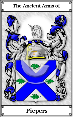Piepers Family Crest Download (JPG)  Book Plated - 150 DPI