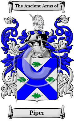 Piper Family Crest Download (JPG) Heritage Series - 600 DPI