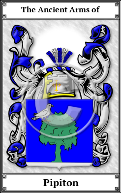 Pipiton Family Crest Download (JPG) Book Plated - 600 DPI