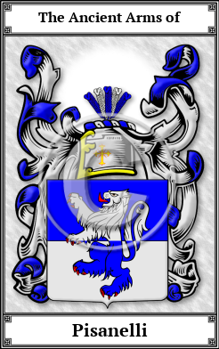 Pisanelli Family Crest Download (JPG) Book Plated - 600 DPI