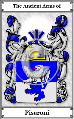Pisaroni Family Crest Download (JPG)  Book Plated - 150 DPI