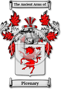 Picenary Family Crest Download (jpg) Legacy Series - 150 DPI