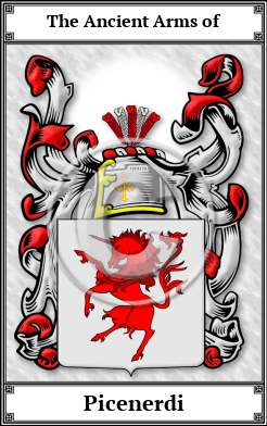 Picenerdi Family Crest Download (JPG)  Book Plated - 150 DPI