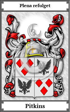 Pitkins Family Crest Download (JPG)  Book Plated - 150 DPI