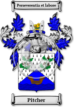 Pitcher Family Crest Download (JPG) Legacy Series - 300 DPI