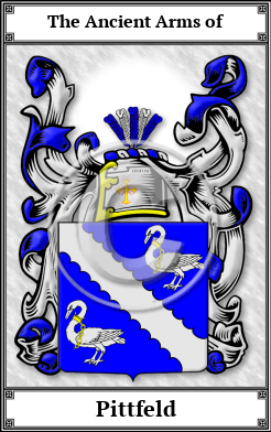 Pittfeld Family Crest Download (JPG) Book Plated - 600 DPI