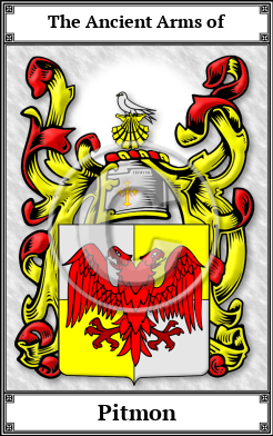 Pitmon Family Crest Download (JPG)  Book Plated - 150 DPI