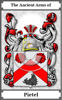 Pietel Family Crest Download (JPG)  Book Plated - 150 DPI
