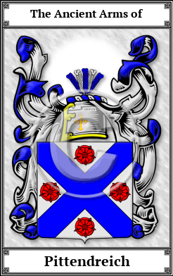 Pittendreich Family Crest Download (JPG)  Book Plated - 150 DPI