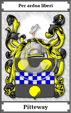 Pitteway Family Crest Download (JPG)  Book Plated - 150 DPI