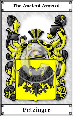 Petzinger Family Crest Download (JPG) Book Plated - 600 DPI