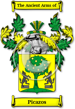 Picazos Family Crest Download (jpg) Legacy Series - 150 DPI