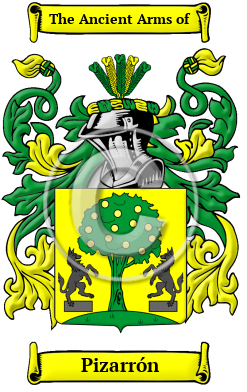 Pizarrón Family Crest Download (JPG) Heritage Series - 300 DPI