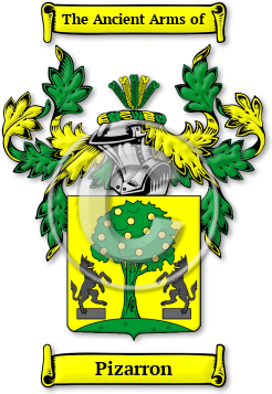 Pizarron Family Crest Download (jpg) Legacy Series - 150 DPI