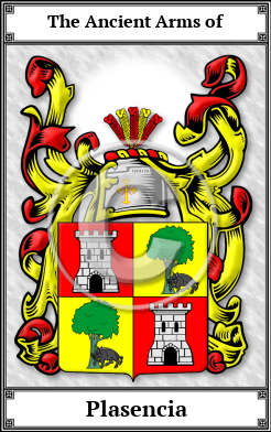 Plasencia Family Crest Download (JPG) Book Plated - 600 DPI