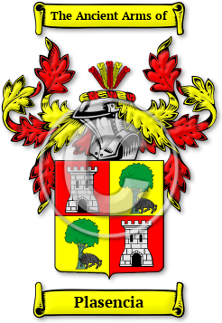 Plasencia Family Crest Download (JPG) Legacy Series - 600 DPI
