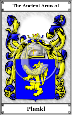 Plankl Family Crest Download (JPG) Book Plated - 600 DPI