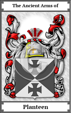 Planteen Family Crest Download (JPG)  Book Plated - 150 DPI