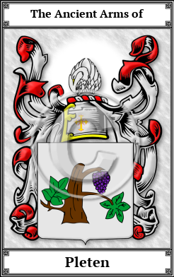 Pleten Family Crest Download (JPG)  Book Plated - 150 DPI