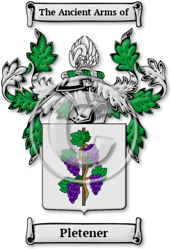 Pletener Family Crest Download (jpg) Legacy Series - 150 DPI