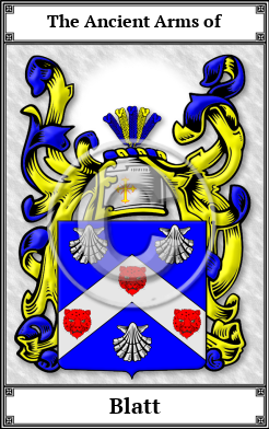 Blatt Family Crest Download (JPG)  Book Plated - 150 DPI